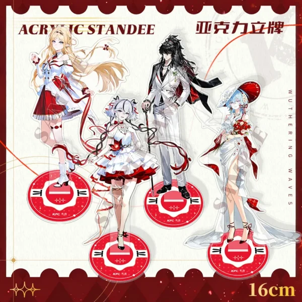 Wuthering Waves Plate Desk Decor KFC StandeeThe Shorekeeper Collection Ornament Accesorios Cartethyia Acrylic Doll Camellya